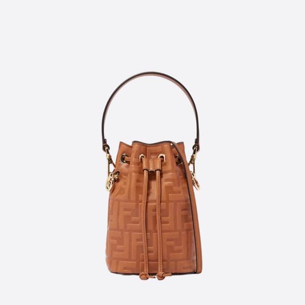 Mini Mon Tresor FF Leather Bucket Bag