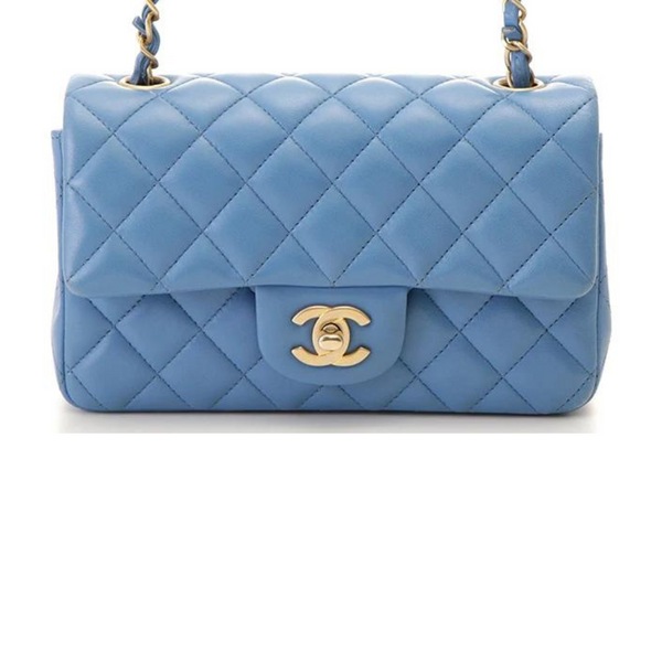 Chanel Bag  light blue - 23 cm