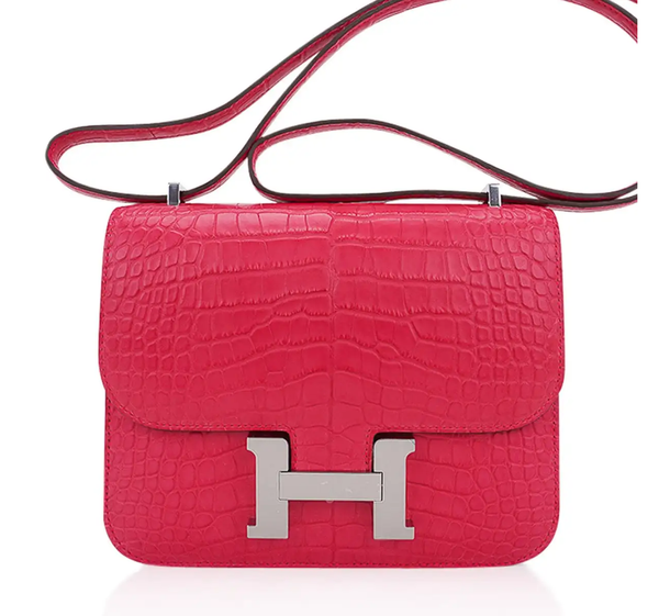 شنطة هرمز كونستانس 24 جلد تمساح فاخر مقاس ١٩ سم