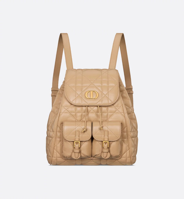 Medium Dior Caro Backpack Macrocannage Lambskin