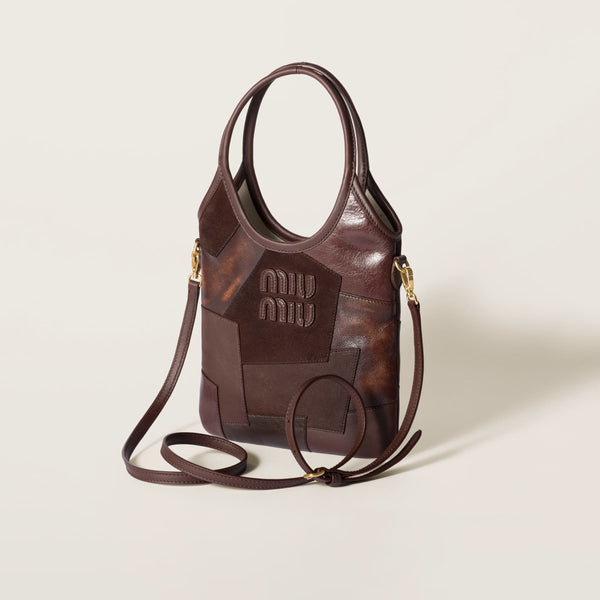 شنطة ميو ميو آيفي جلد طبيعي لون بني برايروود شنطة نسائية ماستر