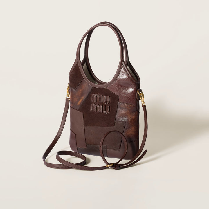 شنطة ميو ميو آيفي جلد طبيعي لون بني برايروود شنطة نسائية ماستر