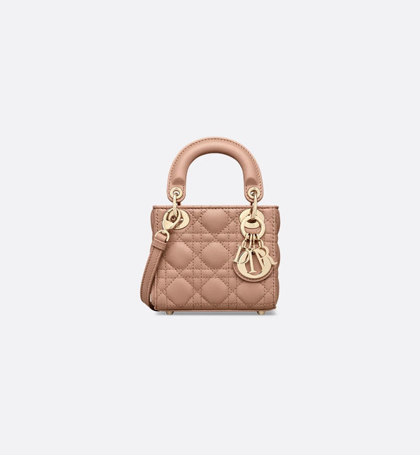 Micro Lady Dior Bag - Natural Leather - 12 cm