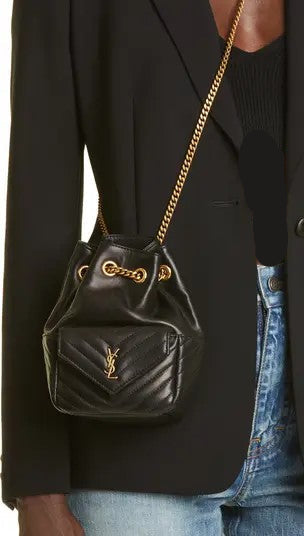 شنطة ظهر سان لوران جو YSL من الجلد الفاخر