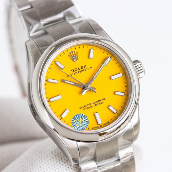 Rolex Oyster Stainless Steel Yellow Dial (2020)