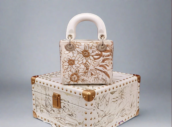 The Sun Embroidered Bead Bag Beige&nbsp;